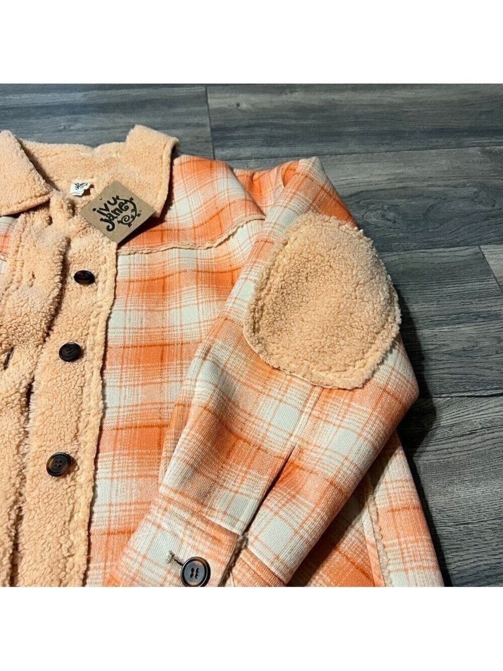 NWT Ivy Jane Fleece lined jacket with elbow patches. size Sm. - Picture 10 of 12